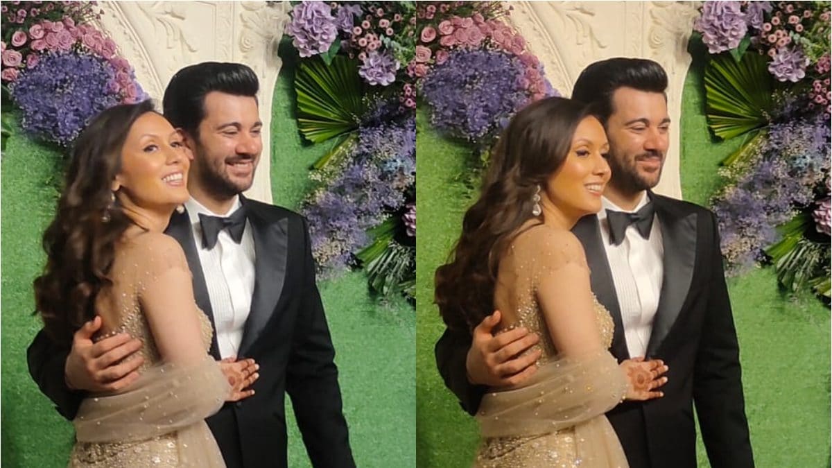 Karan Deol Holds Wife Drisha Close As They Make First Appearance As 'Mr and Mrs'