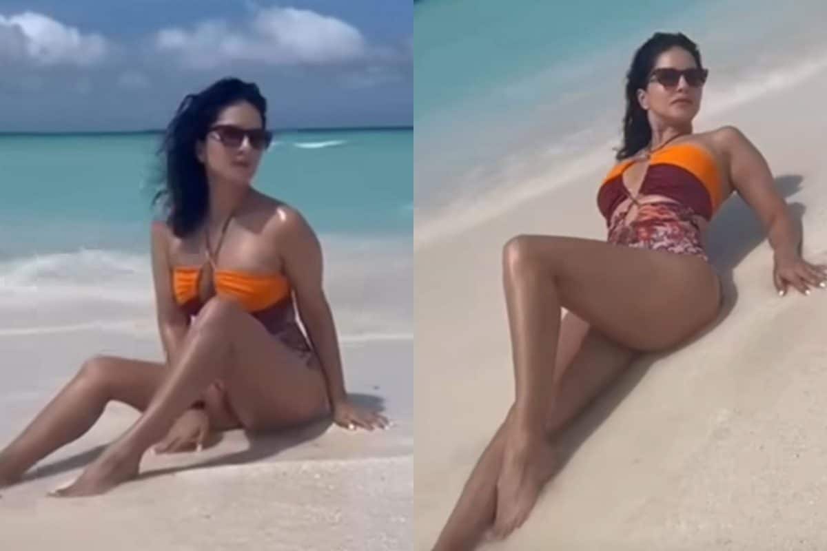 Nayi Heroine Sexy Video Sunny Leone Sexy Film - Sexy! Sunny Leone Goes Bold As She Poses On Beach In Plunging Swimsuit, Hot  Video Goes Viral; Watch - News18