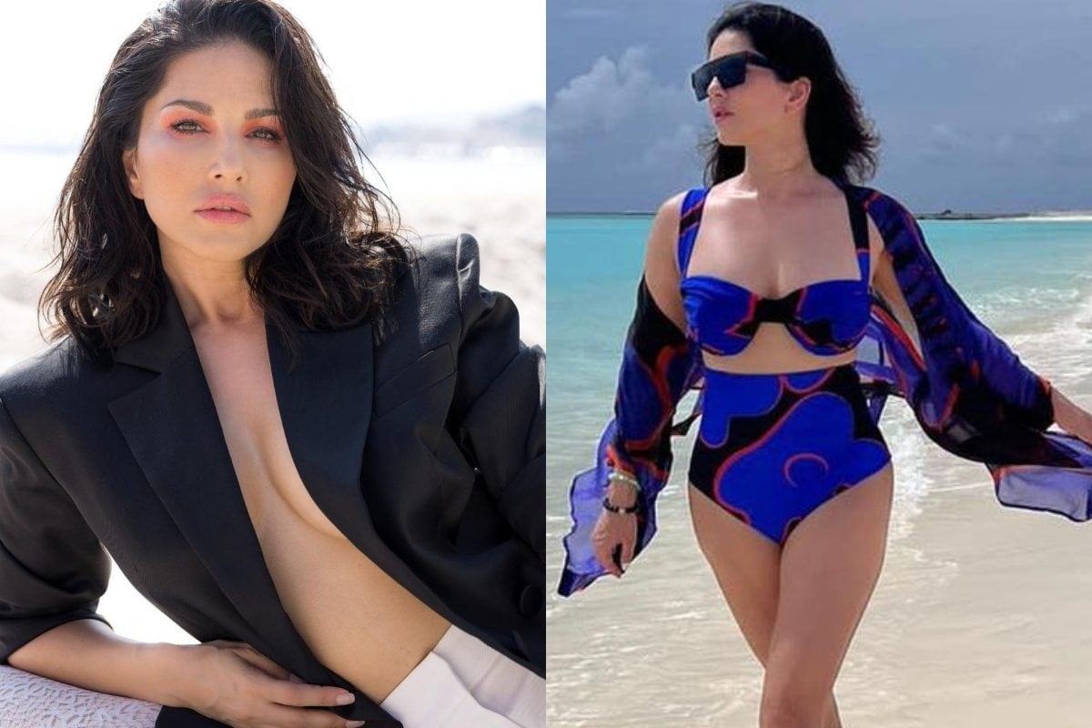 Samantha Allu Arjun Sex Video Com - Sexy! Sunny Leone Boldly Wears Blazer With No Top, Sizzles In Racy Bikini,  Hot Video Goes Viral; Watch - News18
