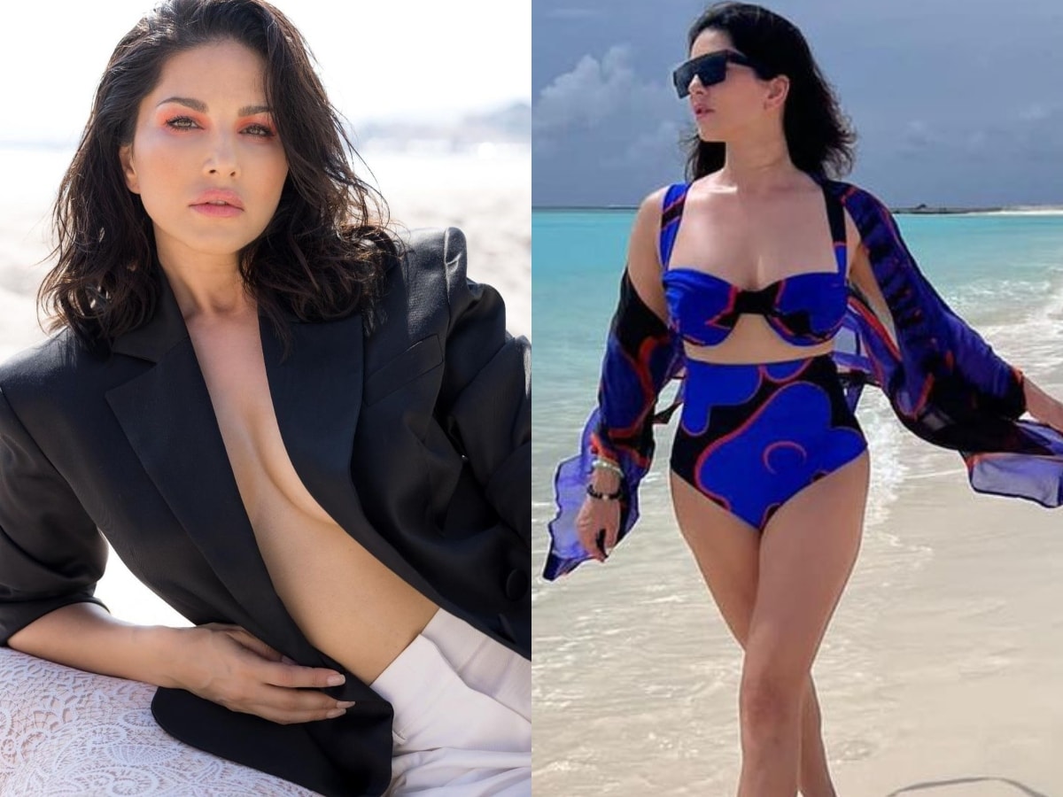 Sunny Levon Ka Hot Sexi Video - Sexy! Sunny Leone Boldly Wears Blazer With No Top, Sizzles In Racy Bikini, Hot  Video Goes Viral; Watch - News18