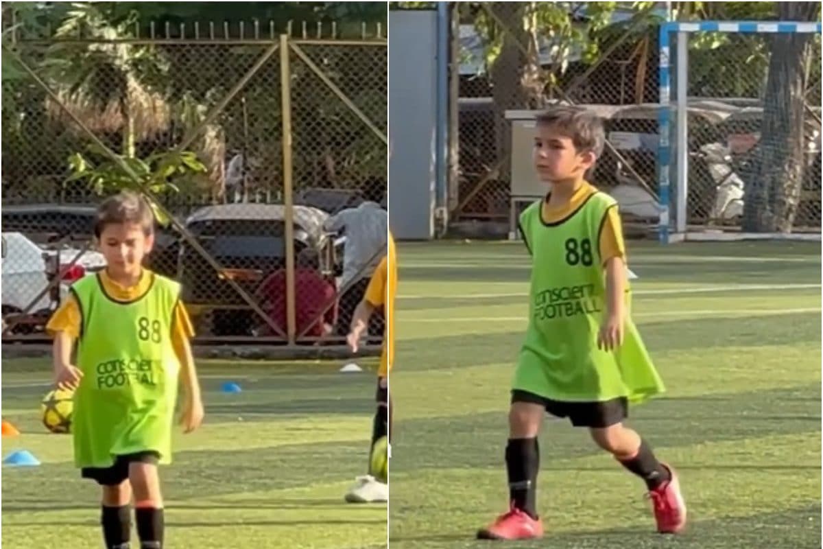 Taimur Ali Khan Steals Hearts In Football Jersey, Gets Papped ...