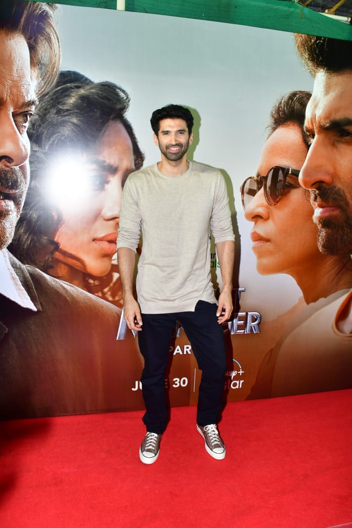 Aditya Roy Kapur seen at the screening of The Night Manager. 