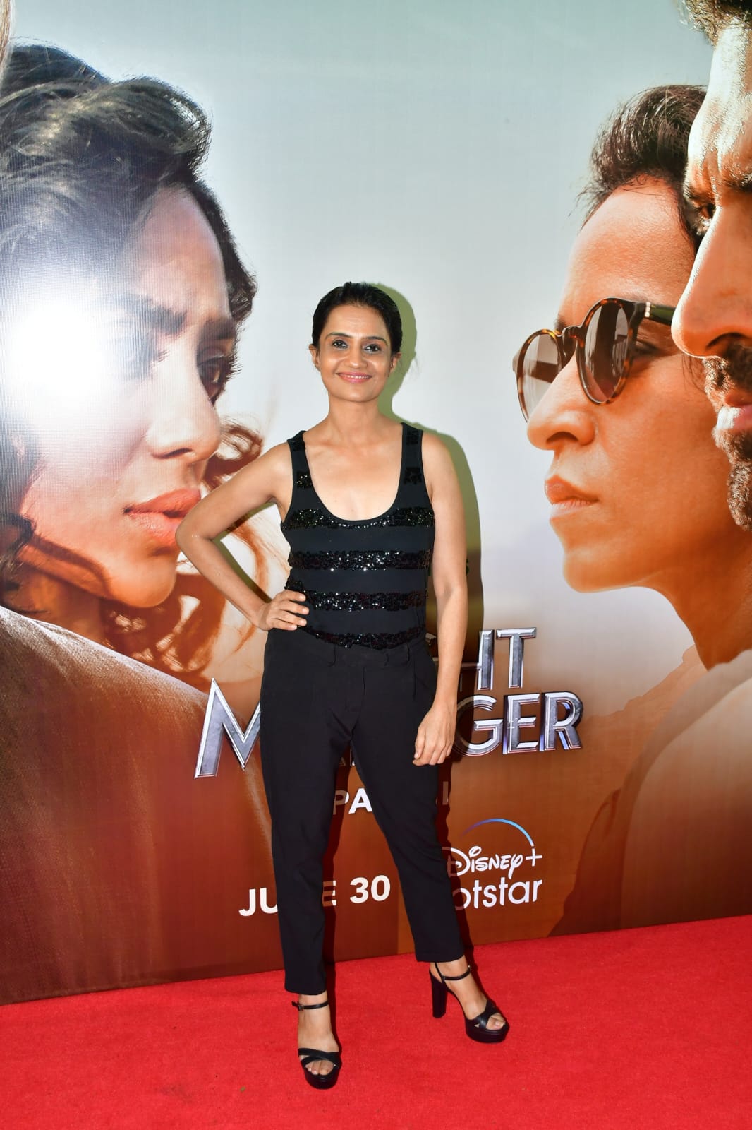 Amruta Subhash seen at the screening of The Night Manager. 