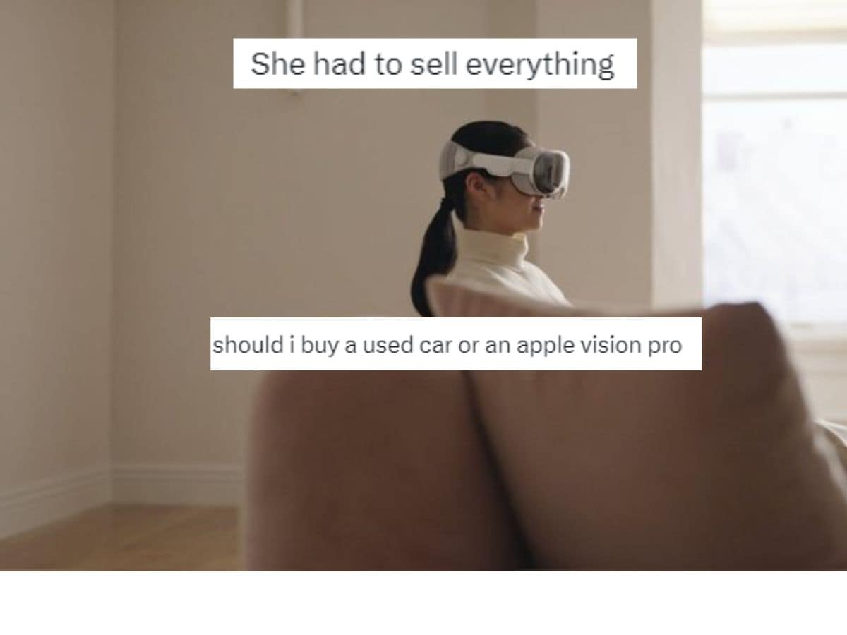 Elon Musk takes a dig at Apple Vision Pro, shares a meme mocking its price