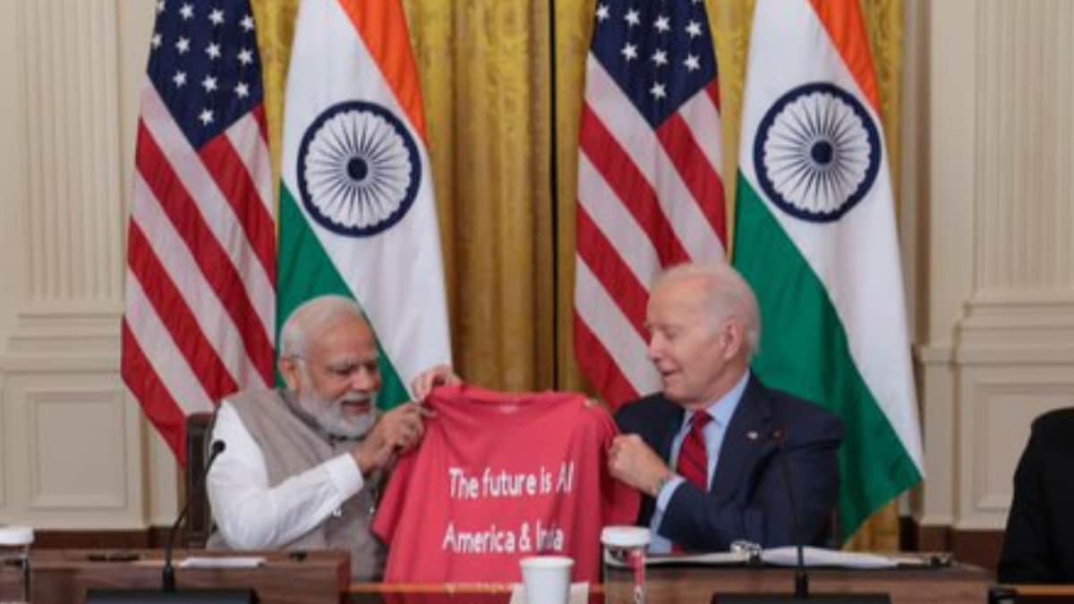 Biden Gifts PM Modi ‘The Future is AI’ T-Shirt, Echoing His Message Delivered in US Congress – News18