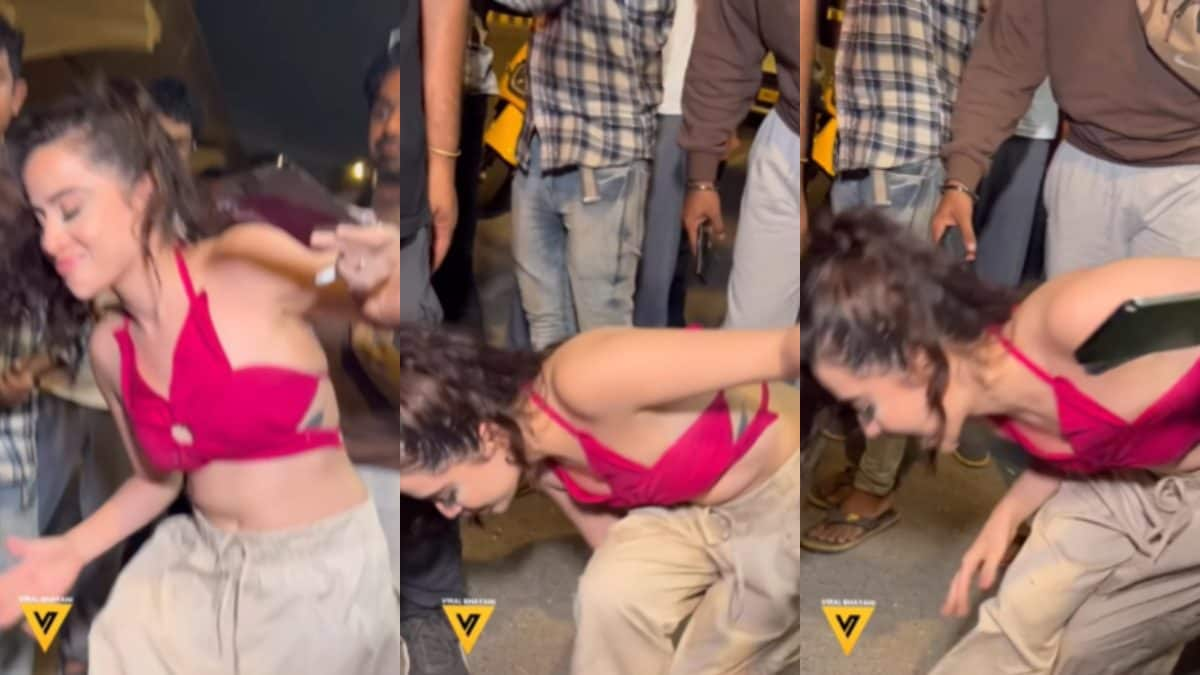 Oh No! Urfi Javed Falls Down, Struggles To Stand While Taking Photo With Fan, Video Goes Viral – News18