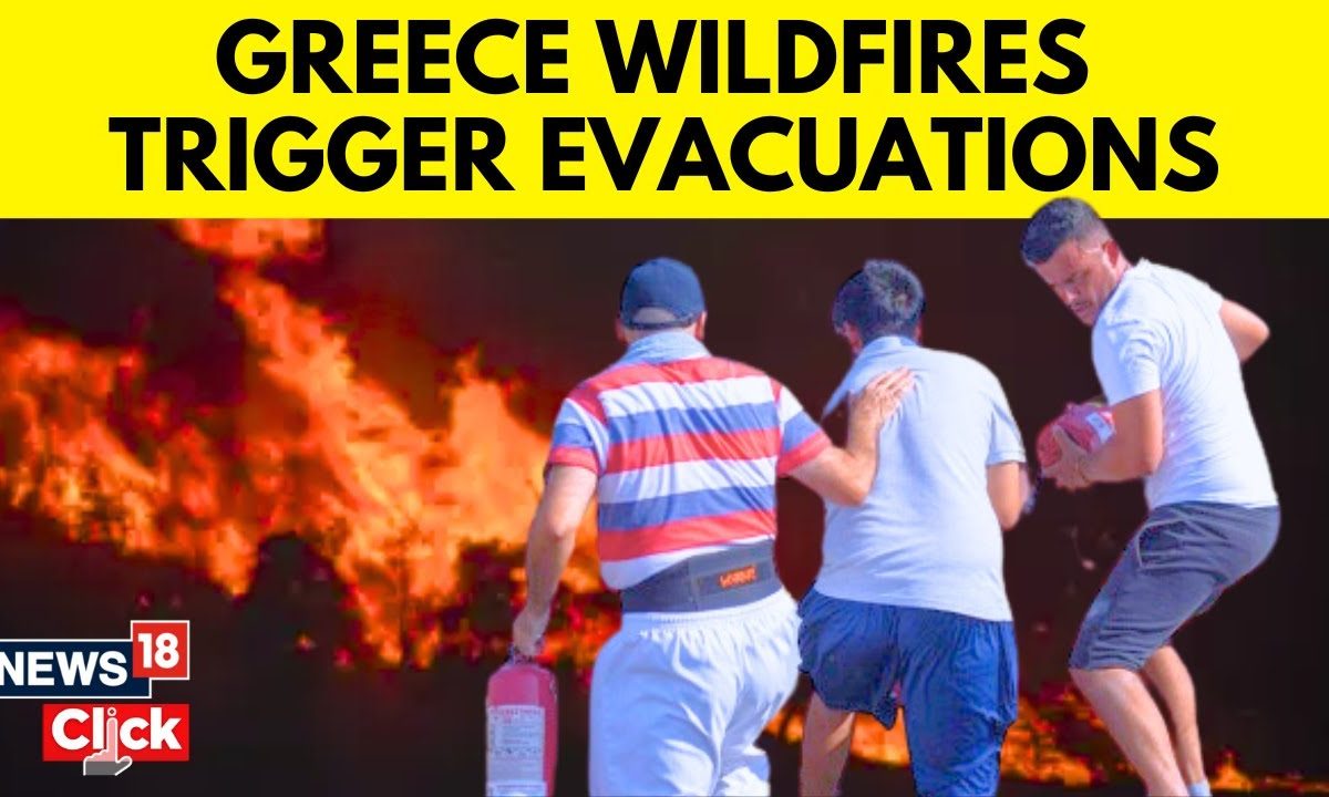 Greece Wildfires 2023 Largest Ever Evacuation Triggered Tourists Flee