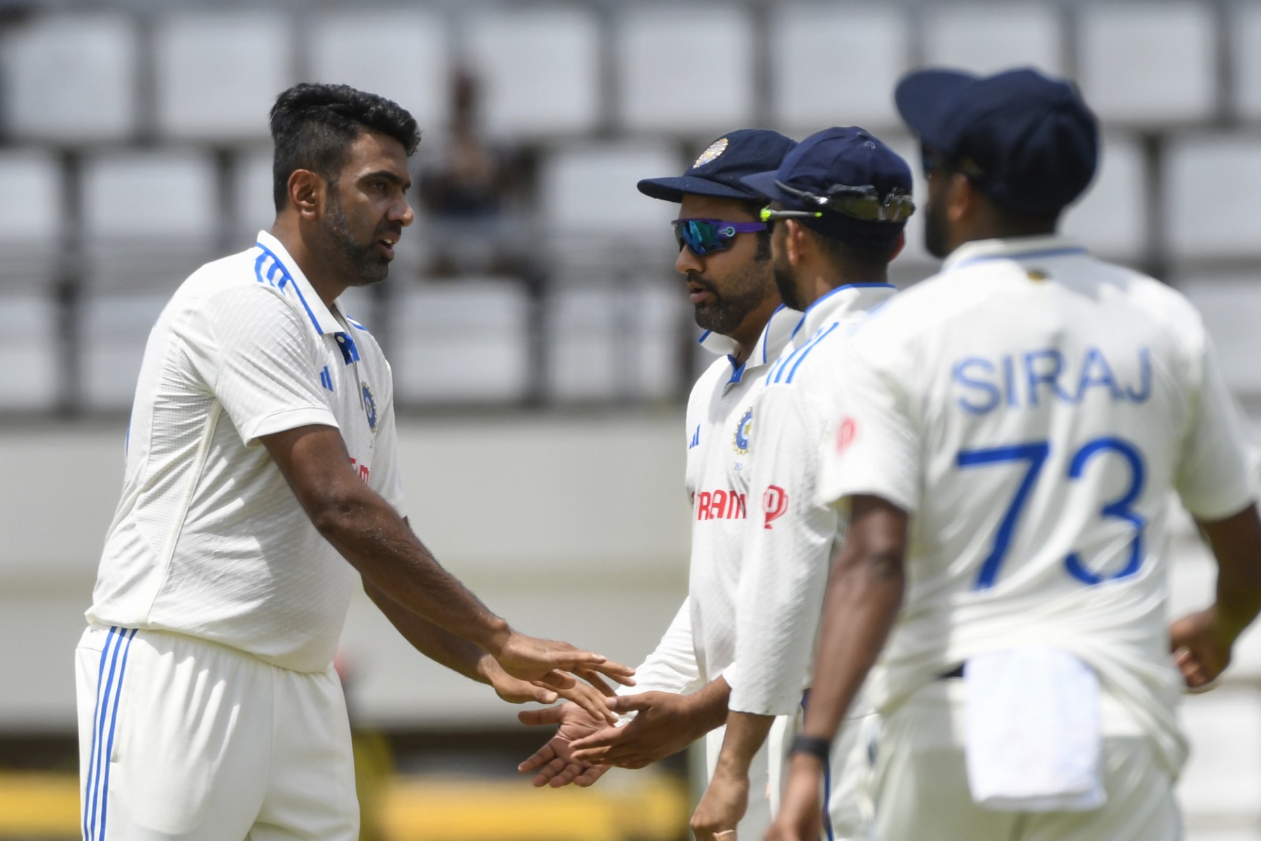 Ravichandran Ashwin claimed his 33rd five-wicket haul put India in the driver's seat against a below-par West Indies on the first day of the opening Test (AFP Image) Ravichandran Ashwin claimed his 33rd five-wicket haul put India in the driver's seat against a below-par West Indies on the first day of the opening Test