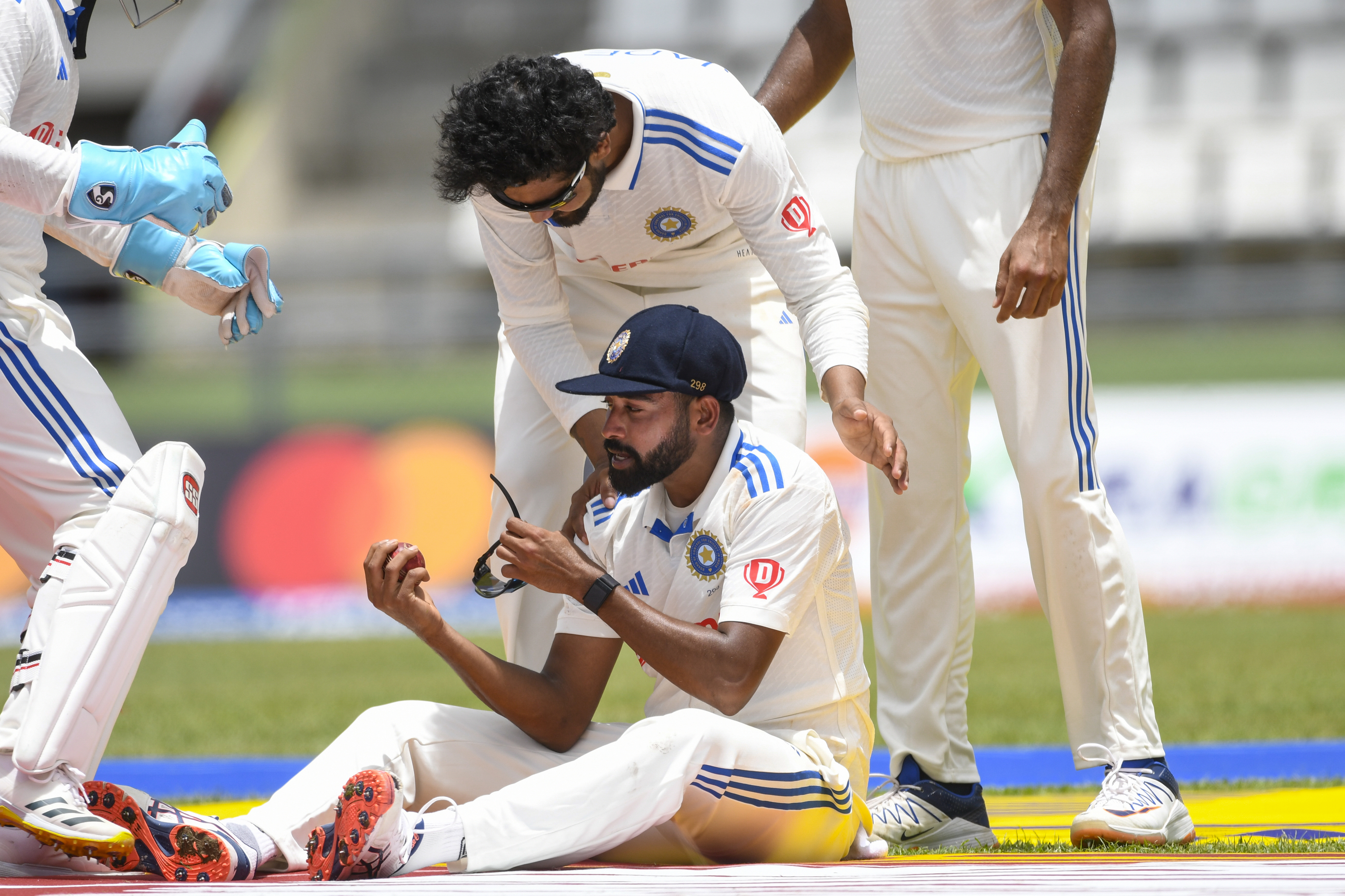 Ravindra Jadeja (3/26 in 14 overs) beautifully complementing him to make life miserable for the home team batters. (AFP Image) Ravindra Jadeja (3/26 in 14 overs) beautifully complementing him to make life miserable for the home team batters.