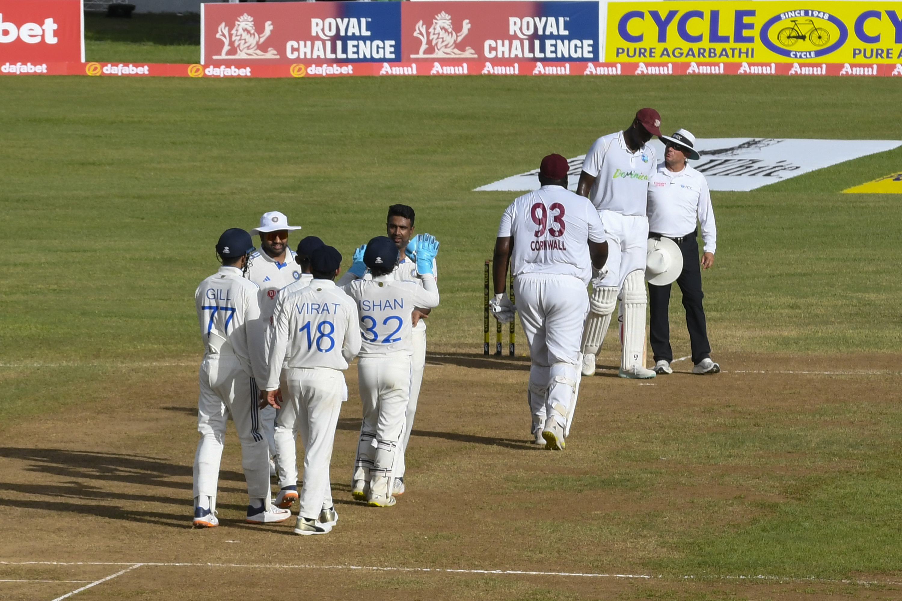 The writing was on the wall when the West Indies were reduced to 32 for four in their second innings. (AFP Image) The writing was on the wall when the West Indies were reduced to 32 for four in their second innings.