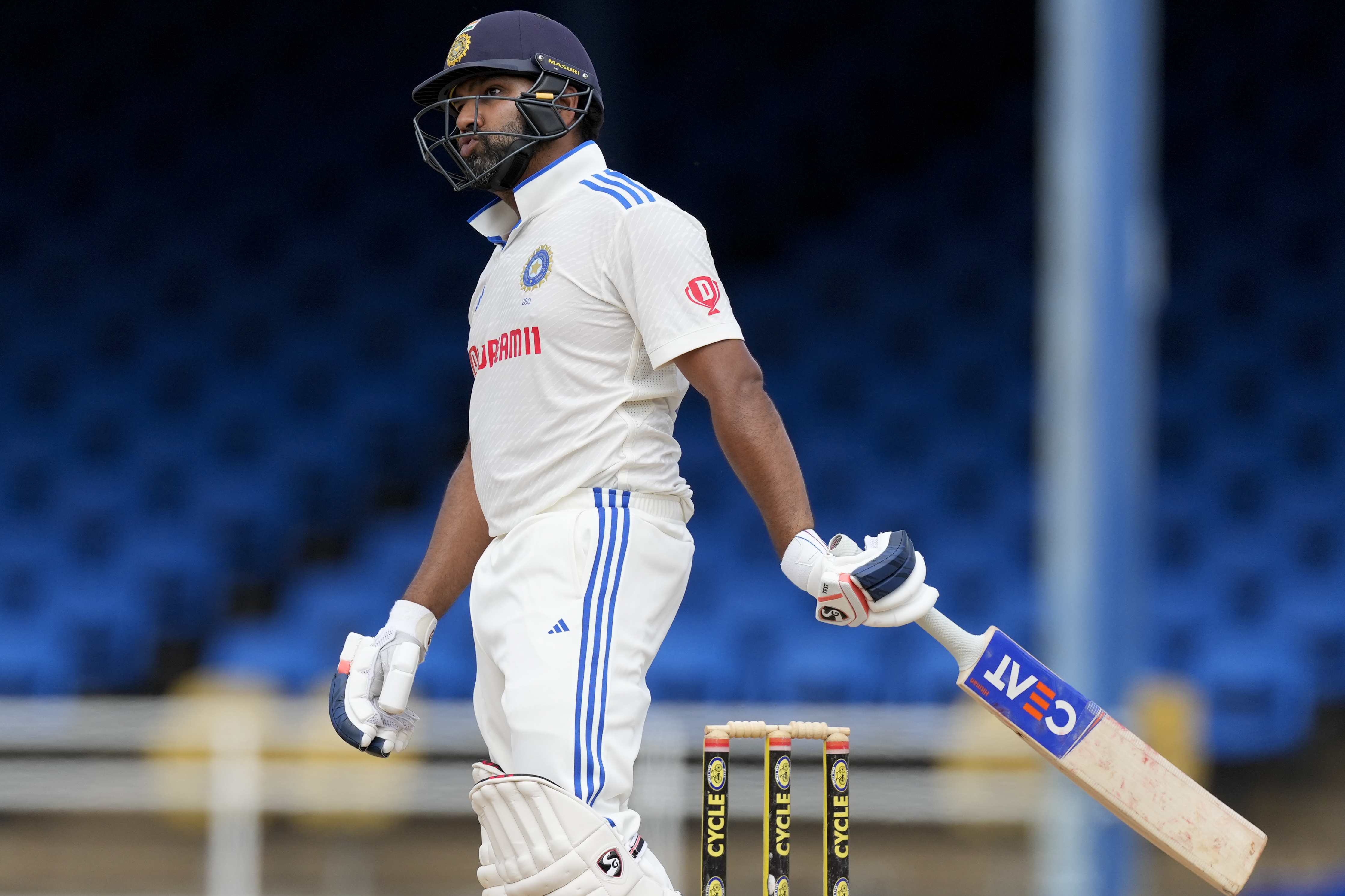 India led West Indies by 138 runs as Rohit Sharma and Yashasvi Jaiswal came out to open looking to add quick runs as they hoped to score big and declare to force a result.