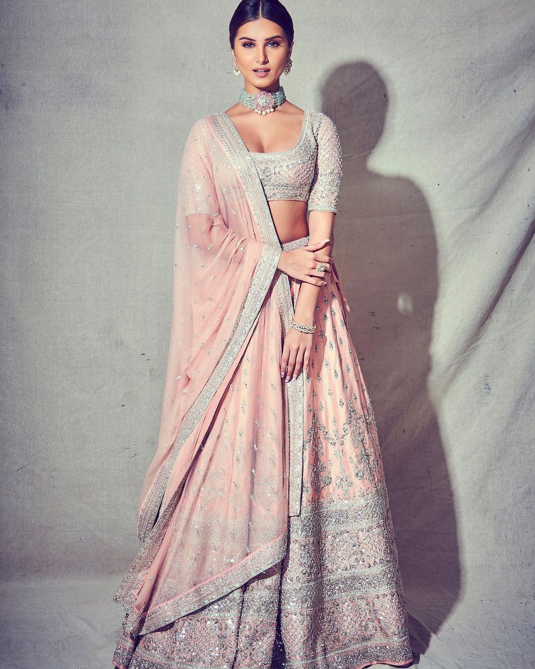  Tara looked absolutely ethereal in this gorgeous lehenga and there is no denying that. (Image: Instagram)