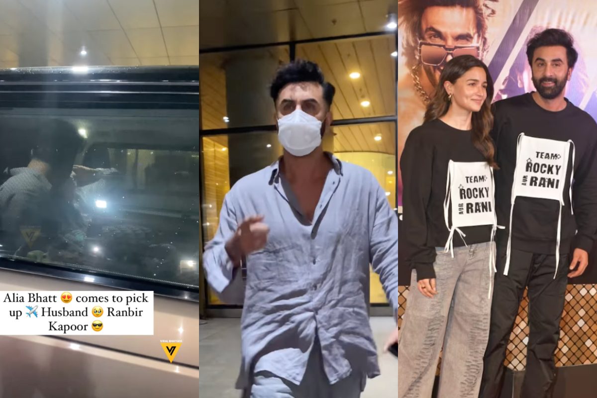 Alia Bhatt and Ranbir Kapoor get spotted at the airport.