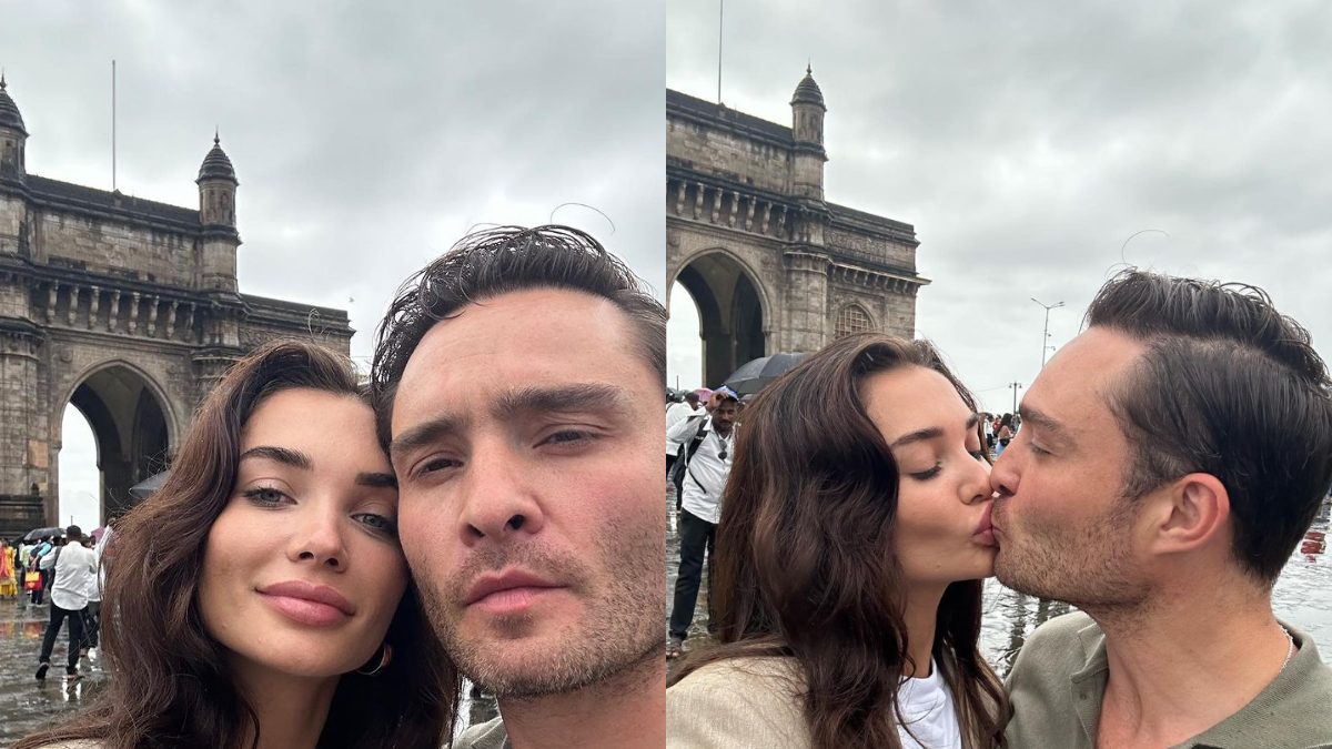 Amy Jackson Kisses Boyfriend Ed Westwick At Gateway Of India; Romantic ...