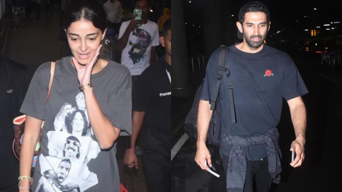 Ananya Panday, Aditya Roy Kapur AVOID Paps But Can't Stop Blushing As They Return from Vacay; Watch