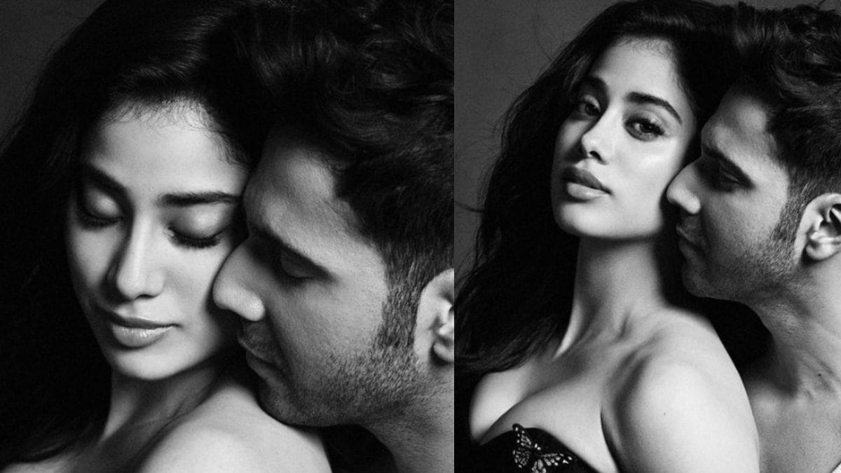 Hot Varun Dhawan Janhvi Kapoor Cozy Up In New Photos Fiery Chemistry Sets Internet On Fire
