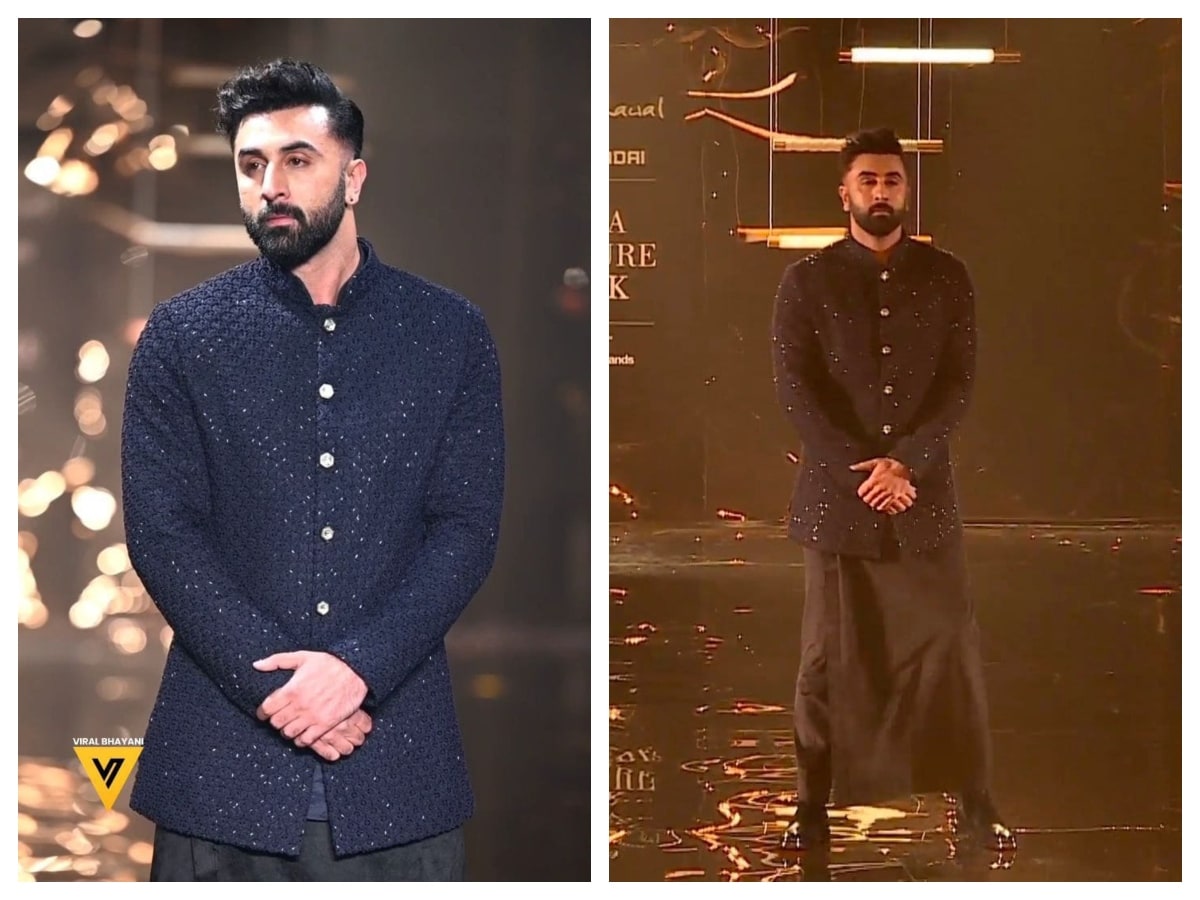 India Couture Week 2023: Ranbir Kapoor Looks Dashing as he Walks for  Designer Kunal Rawal - News18
