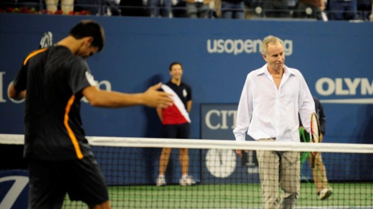 When John McEnroe Serve And Volley Beat Novak Djokovic: Watch Video ...