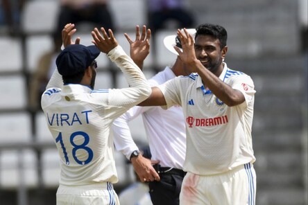 IND vs WI, 1st Test Day 1 in Photos: Ravichandran Ashwin Claims Fifer; Rohit Sharma, Yashasvi Jaiswal Shine With Bat