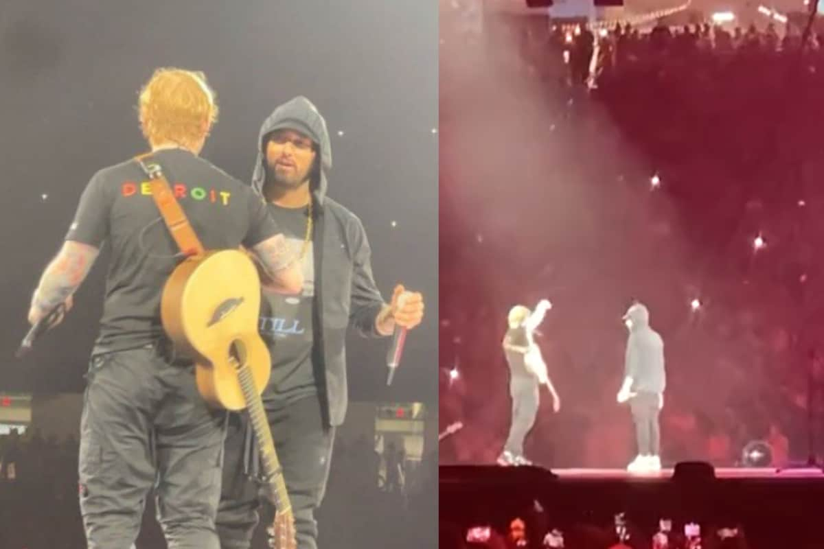 Ed Sheeran SURPRISES Detroit crowd with guest Eminem; fans witness 'Lose  Yourself' on stage