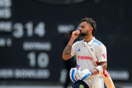 IND vs WI 2nd Test Day 2 in Photos: Virat Kohli Notches Century, West Indies 86/1; Trail India by 352 Runs