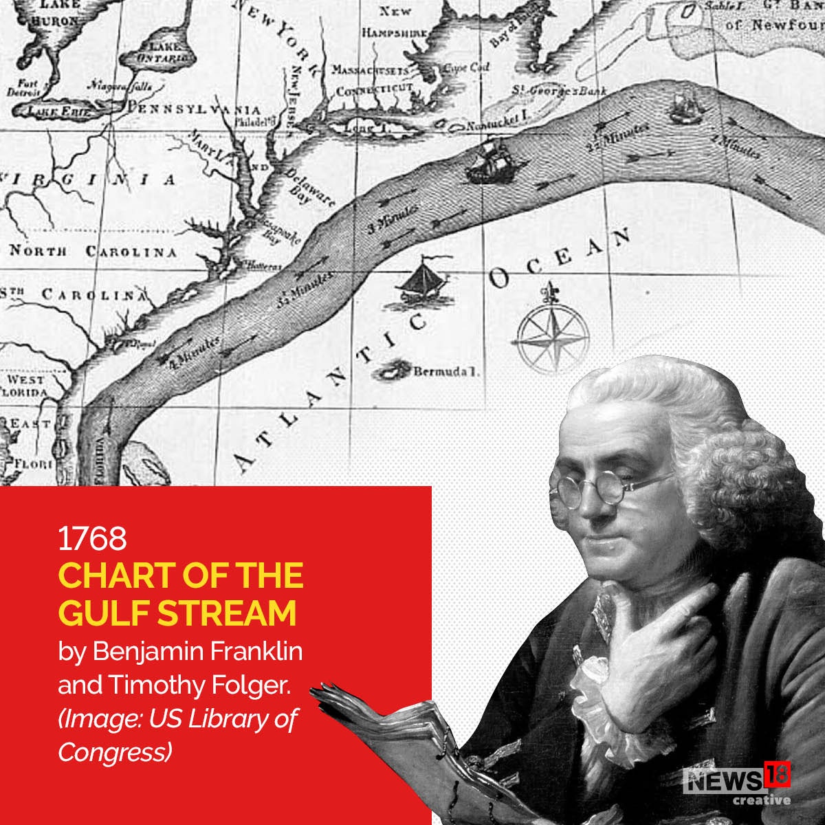  This is a 1768 chart of the Gulf Stream.