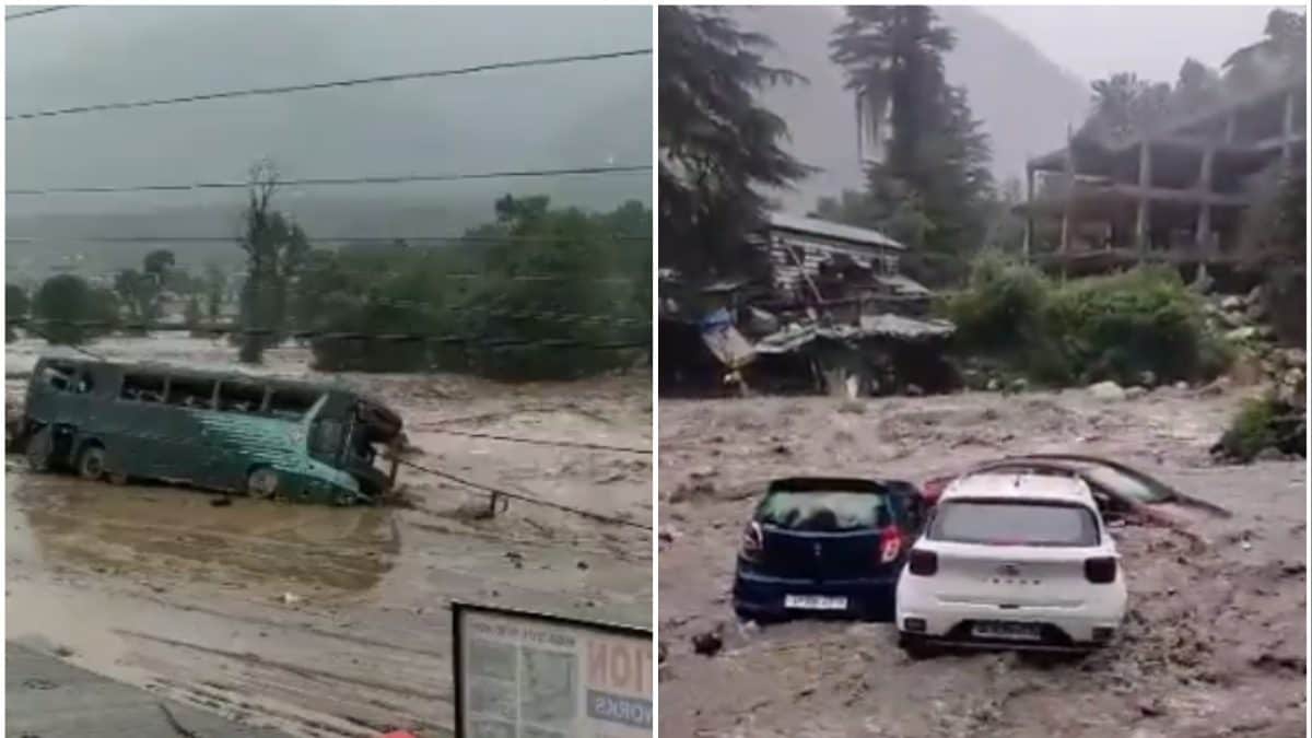 On Cam | Devastating Himachal Rain Unleashes Scary Visuals; Cars, Roads,  Bridges Washed Away | India News - News18