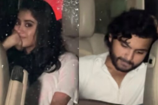 Janhvi Kapoor with Shikhar Pahariya at Arjun Kapoor's house.