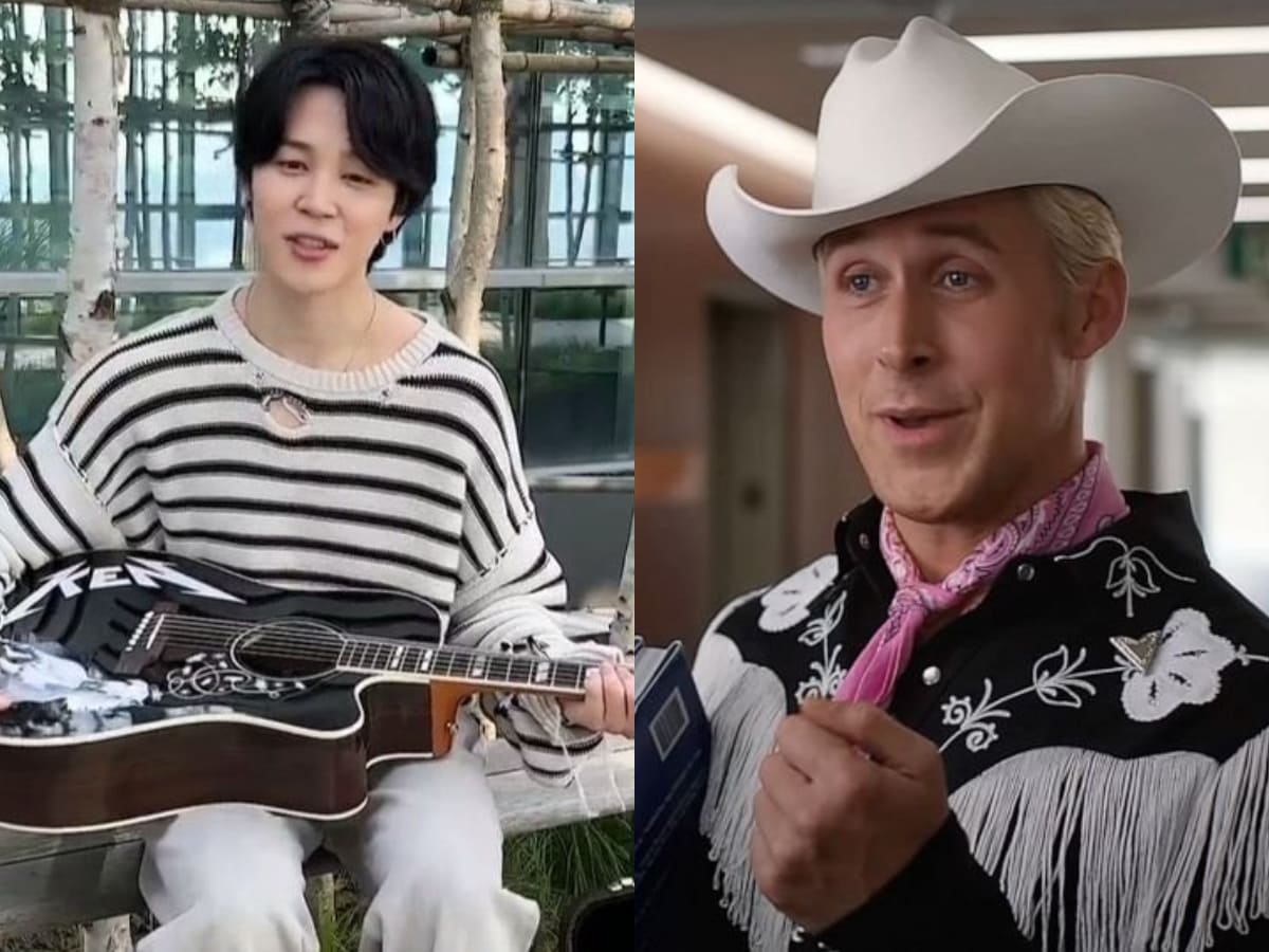 Ryan Gosling gifts BTS' Jimin Ken's guitar after copying his look in  'Barbie