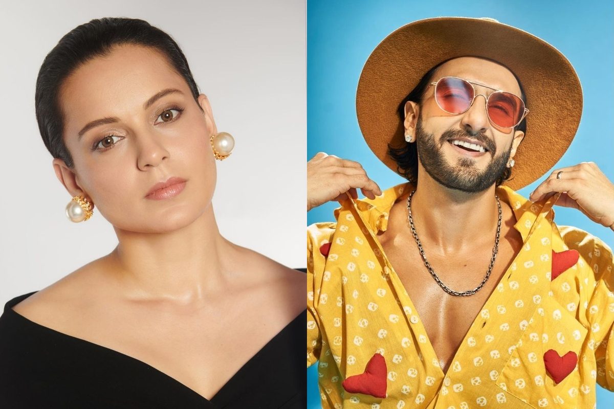 Kangana Ranaut slams Ranveer Singh in latest post. (Photos: Instagram)
