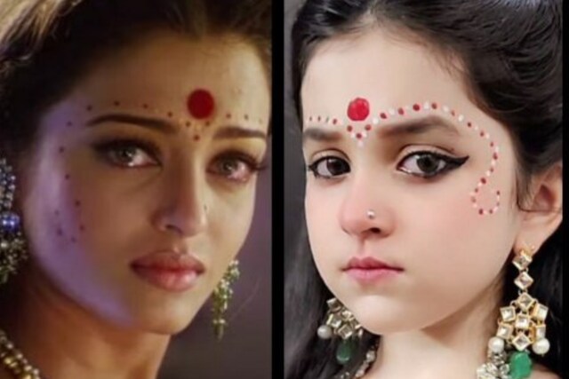 The little girl also recreates Aishwarya Rai’s look from the film. (Credits: Instagram)