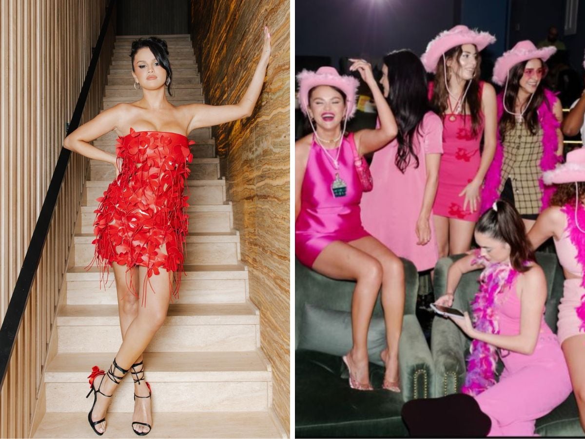 Selena Gomez celebrates birthday in red mini dress with Benny Blanco, Paris  Hilton