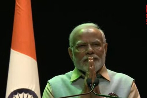 M Modi interacts with the Indian diaspora in Paris.