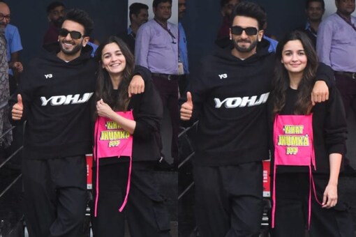 Ranveer Singh Gives Alia Bhatt a Hug as They Wrap Rocky Aur Rani Pre ...