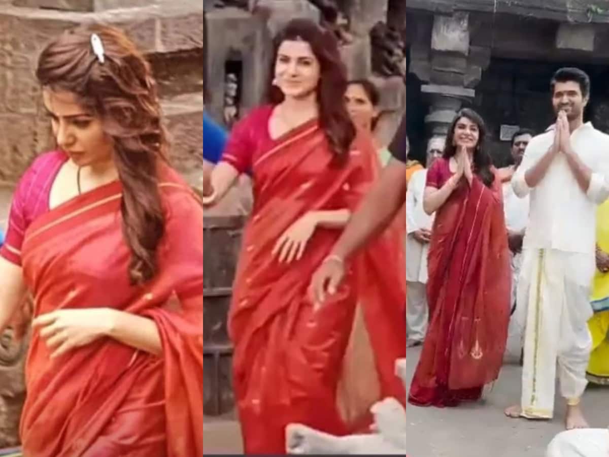 samantha photos in red saree