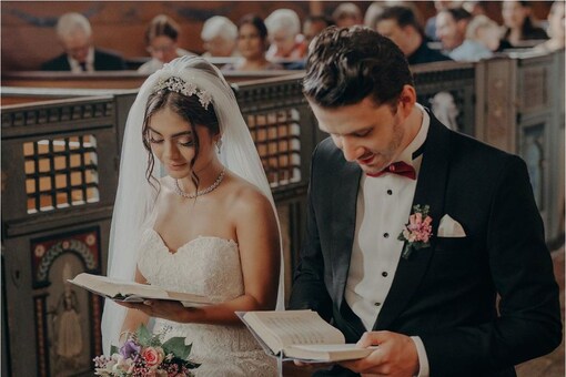 Sreejita De with husband Michael Blohm Pape