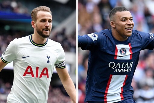 Harry Kane at Tottenham Hotpsur and PSG's Kyllian Mbappe