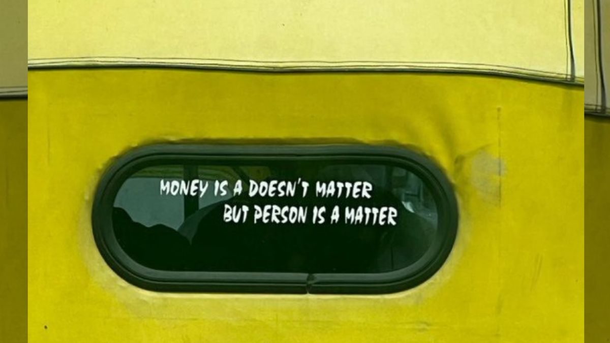 'Person is the Matter': Bizarre Message on Auto Rickshaw Leaves Desis Scratching Their Heads - Vimarsana News
