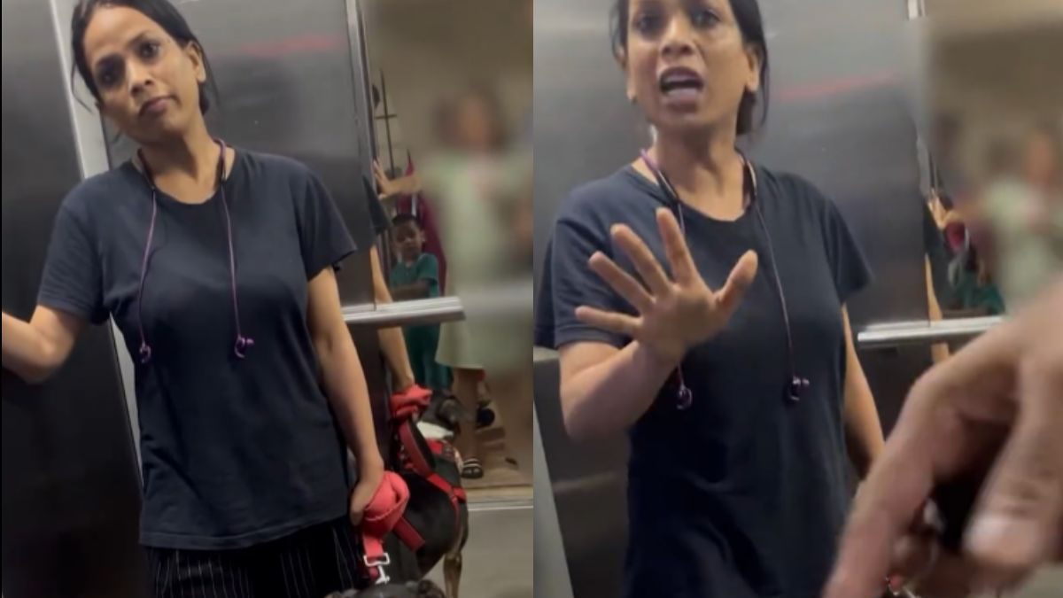 Noida Residents Slam Dog Owner for Pet Inside Lift, Viral Video Sends