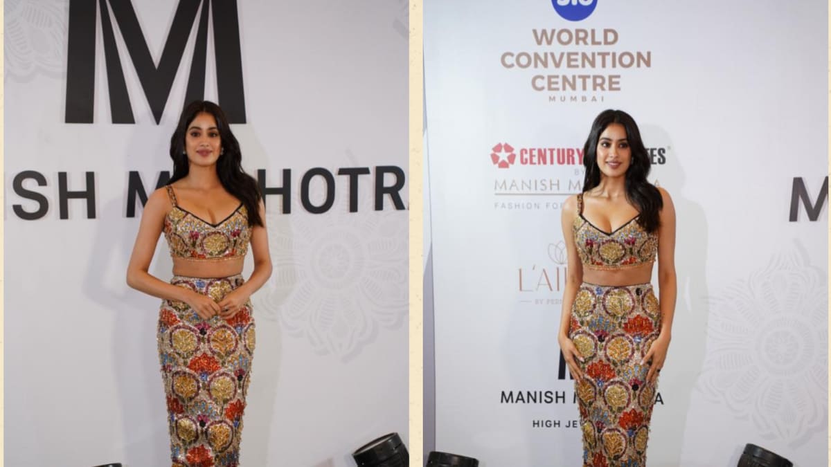 Janhvi Kapoor Stuns In A Multi-Color Co-ord Set At Manish Malhotra Show: HOT  Pics! - News18