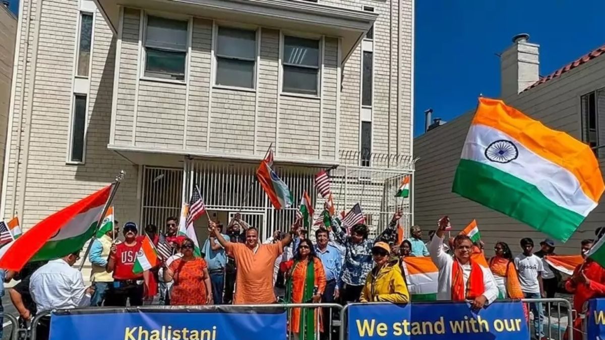 Indian Americans Rally in Support of India at San Francisco Consulate After Khalistani Attack