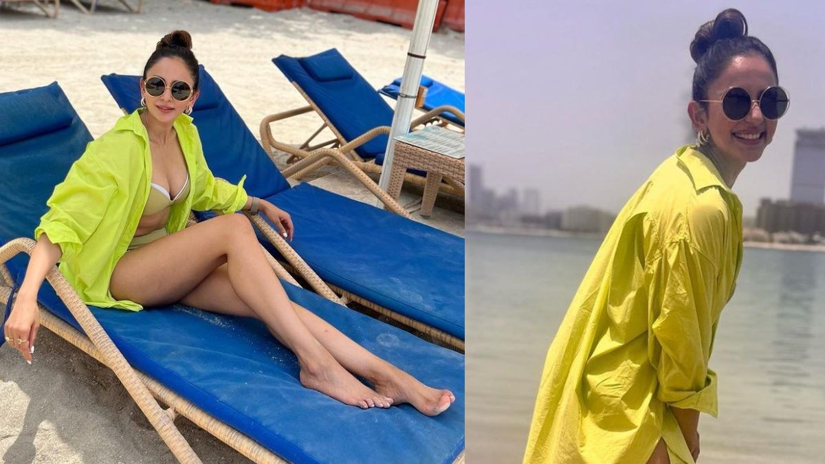 Rakul Preet Singh Radiates Charm in a Stylish Neon Bikini during Dubai Getaway