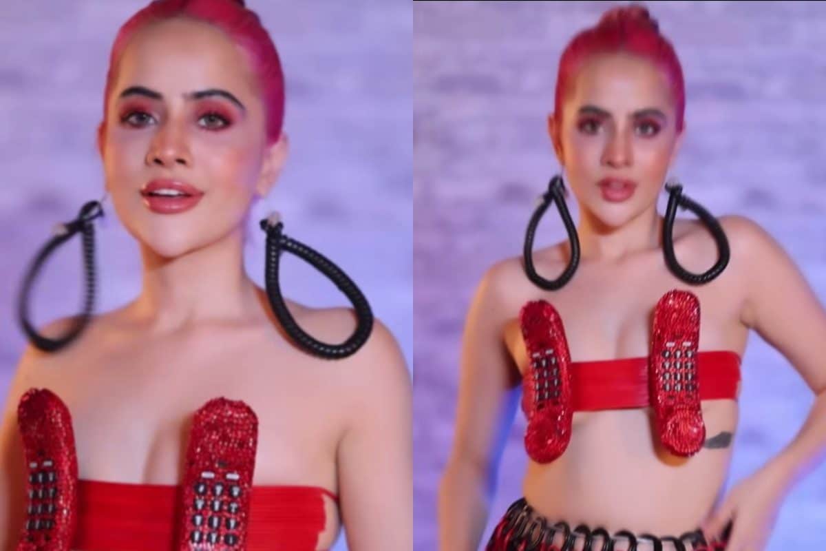 Urfi Javed wears a dress made of cotton candy and netizens are in disbelief  | See here