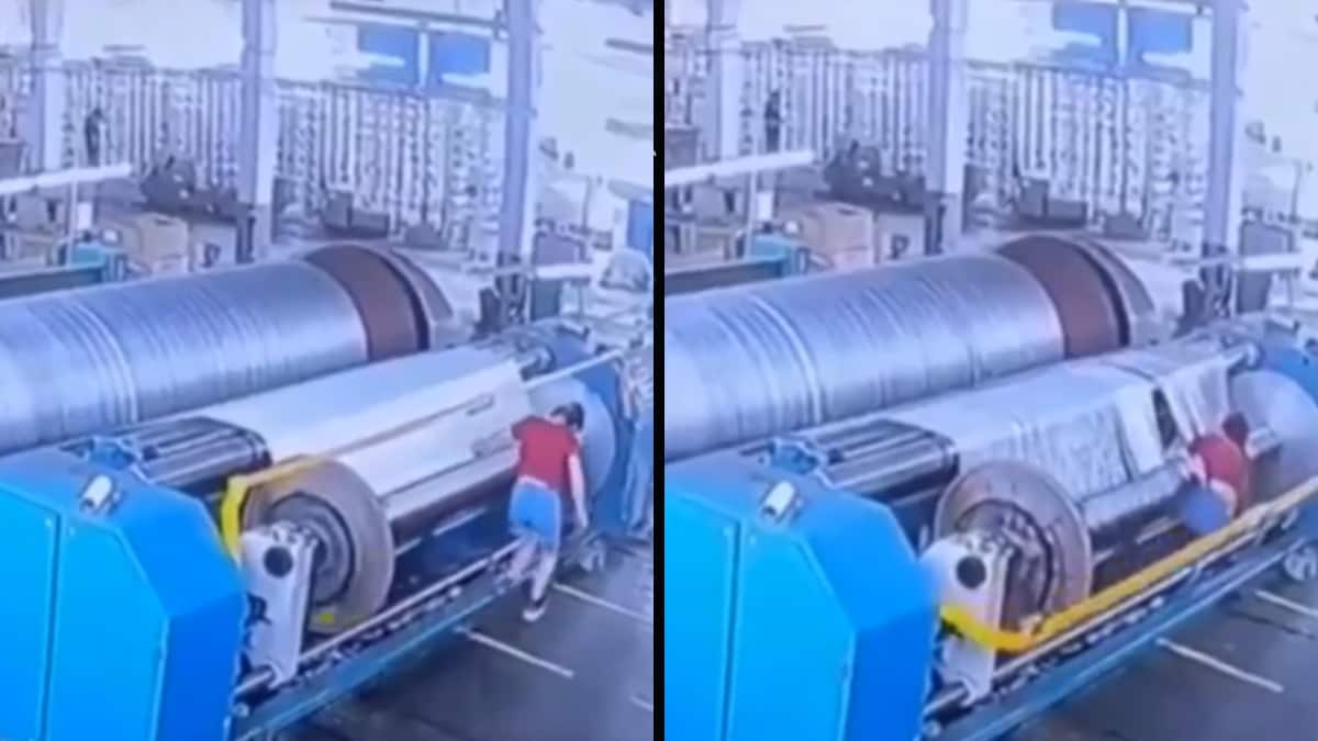 Watch: Woman Has Her World Spinning After Huge Rolling Machine Pulls In Her Body - Vimarsana News