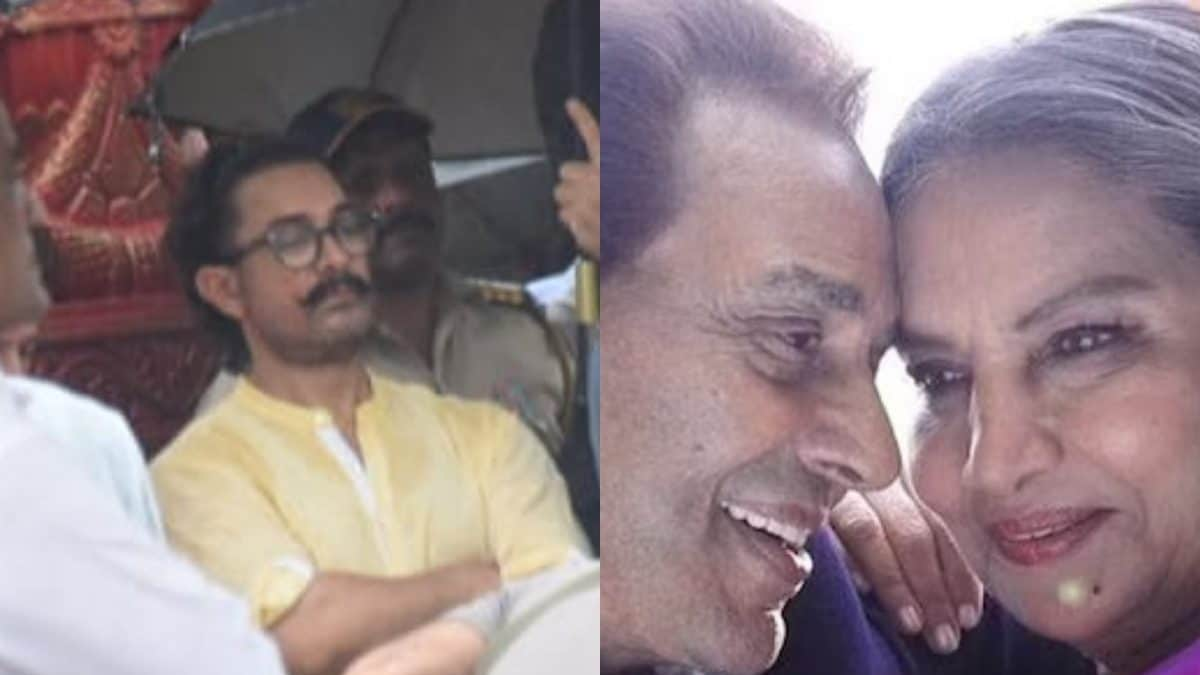 Hema Malini Reacts To Dharmendra-Shabana Kiss; Aamir Khan Addresses Low Turnout At Nitin Desai Funeral – News18