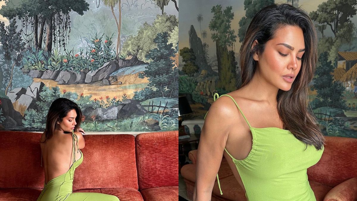 Sexy Esha Gupta Flaunts Her Curves In Green Backless Bodycon Dress Check Photos News18