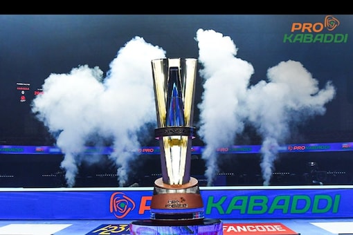 The Pro Kabaddi League trophy. (Credit: Twitter)
