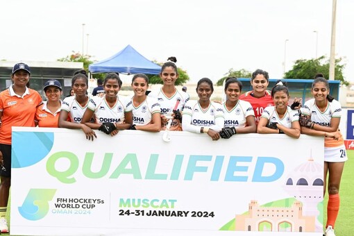The Indian Women's Team qualified for the FIH Hockey5s World Cup Oman 2024. (Credit: Twitter)