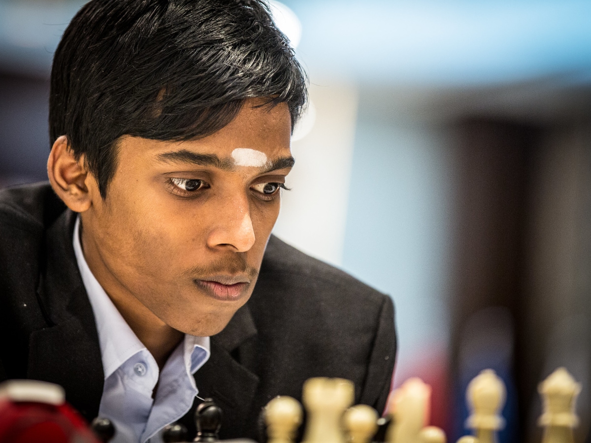 Kolkata, India. 06th Sep, 2023. Indian International chess player  Rameshbabu Praggnanandhaa seen playing in the fifth edition of the Tata  Steel Chess India tournament 2023 at Bhasa Bhavan. (Photo by Dipayan  Bose/SOPA