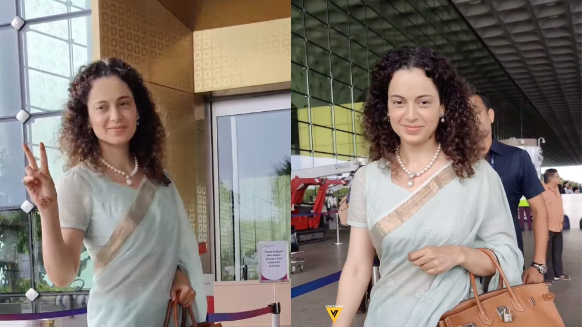 Kangana Ranaut Shows Victory Sign To Paps Days After Bashing Karan Johar's 'Rocky Aur Rani...'; Watch - Vimarsana News